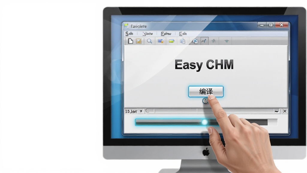 ����չʾһ̨������Ļ����ʾ Easy CHM �������棬�Ա���һֻ�����ڵ�������롱��ť����Ļ�·���ʾ������������Ϊ����ƫ�ҹ�ͼ��������ף����Ϊдʵ�����������������廭��ϸ������Ļ����΢���⣬�ֲ�������Ȼ���������з���Ч�������ʸ��壬�ɾ����޶���Ԫ��