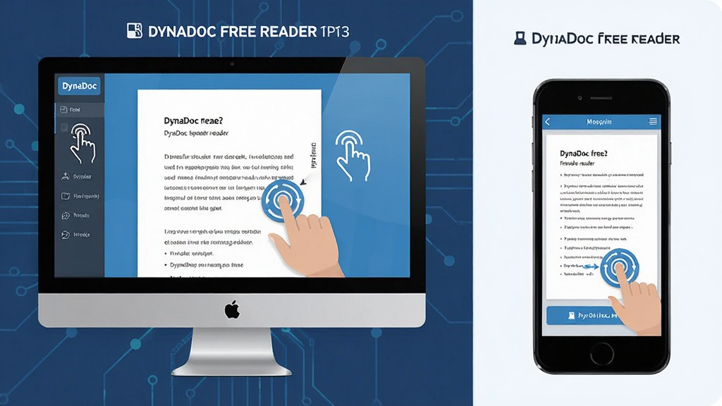 һ��չʾDynaDoc free readerʹ�ü��ɵ�ʾ��ͼ�������ǵ�����Ļ���ֻ���Ļ����չʾ�ĵ��Ķ����棬���ֲ������ҶԱȹ�ͼ�����Ϊ���Զ˽��棬�Ҳ�Ϊ�ƶ��˽��棬�Ű�չʾ��ͬ�豸�Ĳ������죬���Ϊ��ƽ���Ƽ����ϸ�ڰ�������Ԫ�ء���������ͼ�ꡢ��ʾ���ֵȣ����ʸ��壬�ɾ����޶���Ԫ�ء�