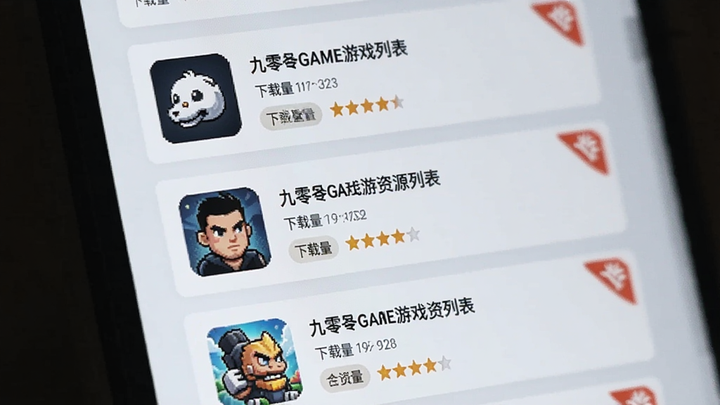 ����Ϊ������GAME��Ϸ��Դ�б�ҳ����д������Ϊ�������չʾ�����Ϸ��Ƭ���Ű����ͼ���Ҳ����ּ�飬���Ϊ����ǳɫUI���棬ϸ�ڰ�����������ǩ�������Ǽ�������Ǳ꣬���������ɾ��޶���Ԫ��