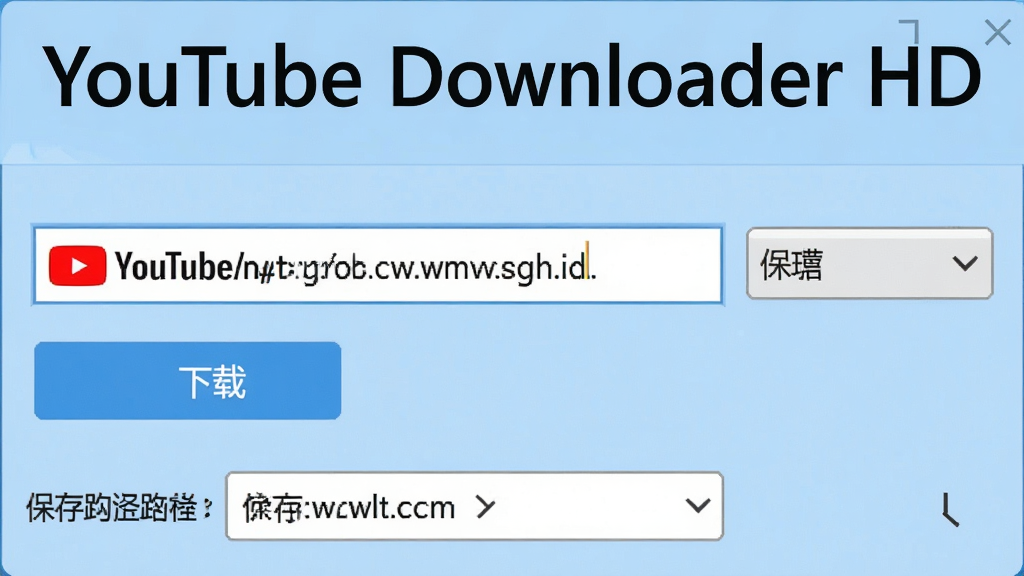������������д���������ճ����YouTube���ӣ��·��С����ء���ť�ͱ���·��ѡ���Ҳ��и�ʽ�����˵���������ǳ��ɫ����Ļ���С�YouTube Downloader HD�����֣����ʸ��壬�ɾ����޶���Ԫ��