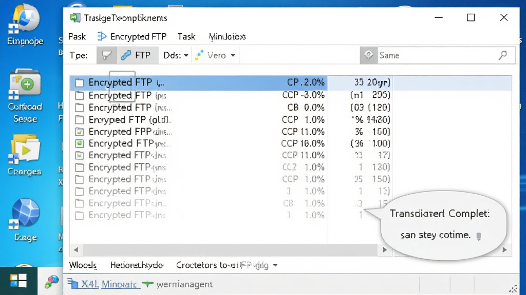 һ��չʾEncrypted FTP��Windows����������ʱ�������������ͼ������������������������ڣ�����Encrypted FTP����ռ��CPU���ڴ���Դ�ϵͣ��Ա�����������ͼ��ʹ��������ʾ���ݣ�����Ϊ���������������ͼ�겢�ţ����Ϊ��ʵϵͳ��ͼ���ϸ�ڰ����������ơ�CPU�ٷֱȡ��ڴ���ֵ������ͼ�꣬���ʸ��壬�ɾ����޶���Ԫ��