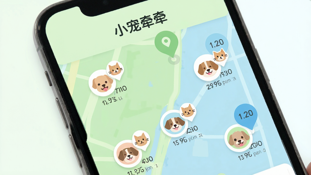 �ֻ���ĻչʾС��ǣǣ�������ѵ�ͼ���棬��ͼ���ж������ͷ���ǵ㣬ÿ����ǵ�����è��Сͼ�꣬��Ļ�Ϸ��С�С��ǣǣ�����֣���ͼɫ��Ϊǳ����ǳ������Χ�ж�λ���ݺ;�����ֵ����������ˬ��࣬��ƽ��UI��ƣ����ʸ��壬����ɾ�������