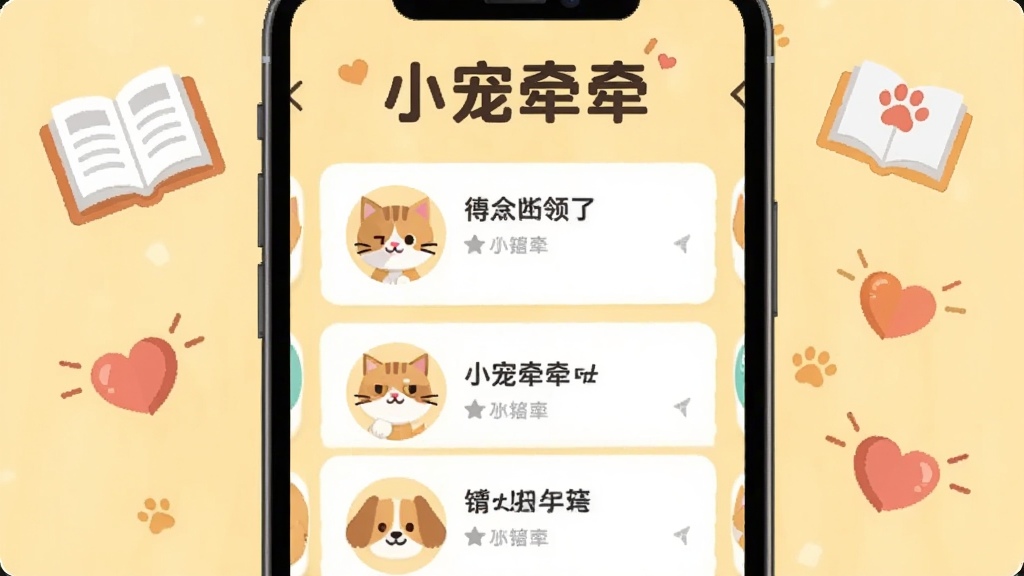 �ֻ���ĻչʾС��ǣǣ�����ʴ�����ҳ�棬�������ж���ʴ�Ƭ����Ƭ����è��͹����Ŀ�ͨͷ����Ļ������ʾ��С��ǣǣ�����֣�����Ϊǳ��ɫ����Χ���鱾�Ͱ���ͼ���׺��������֪ʶ������ܰ�в��棬��ƽ��ƣ������������޶���Ԫ��