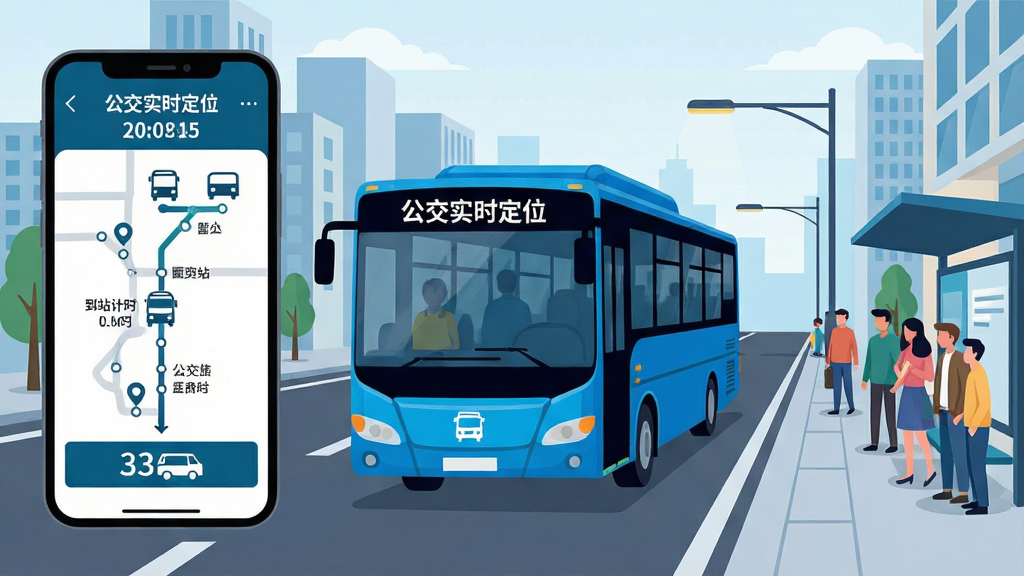 һ��չʾ���й���ʵʱ��λ�����Ĳ廭������Ϊһ����ʻ�ڳ��е�·�ϵ���ɫ��������������ע������ʵʱ��λ������������Ϊ����������棬�����ʾ�ֻ���Ļ����չʾ������·�뵽վ����ʱ���Ҳ�Ϊ���нֵ���վ̨����Ⱥ���Ű��������򣬷��Ϊ��ƽ���ִ��Ƽ��磬ϸ�ڰ���������·��ͼ��վ���ǡ�����ͼ����ʱ�����֣����ʸ��壬����ɾ����޶���Ԫ��