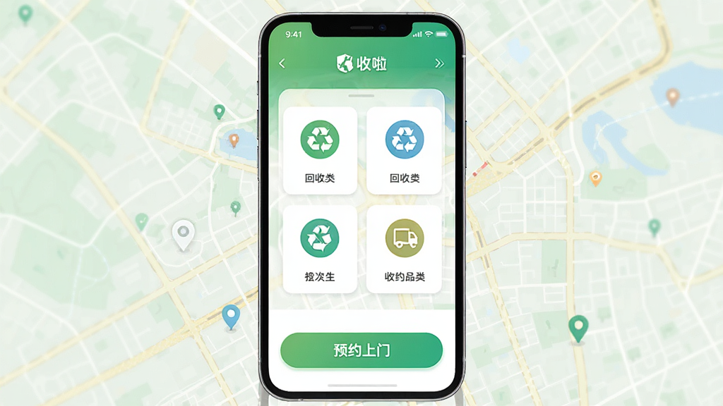 ��������APP��ҳ����չʾ������Ϊһ�������ֻ���Ļ����Ļ����ʾ����Ʒ��ͼ����ԤԼ���Ű�ť������Ϊ����չʾ�ֻ����棬�Ű������������Ϊ��ƽ���Ƽ��磬ϸ�ڰ������ձ�־����ɫ����Ԫ�ء����е�ͼ���������ʸ��壬�ɾ����޶���Ԫ��