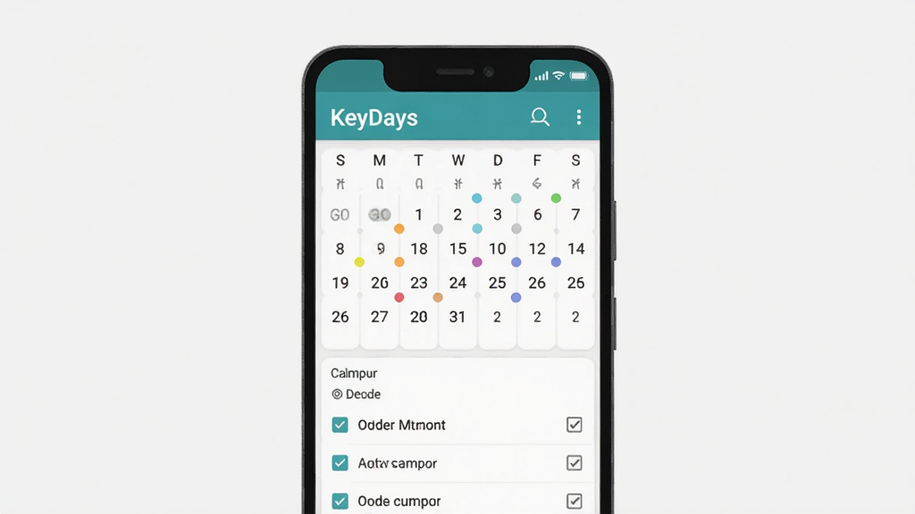 KeyDays ����������չʾͼ������������һ��������׿�ֻ�����Ļ����ʾ��������������б�������������д�� 
