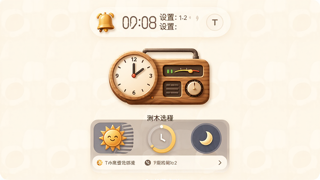 ��ħ������������ʱ���������ӹ��ܽ��棬����Ϊʱ������������ϵ�ͼ�꣬����Ϊ����չʾ���Ű��Ϸ�Ϊʱ�����������·�ΪƵ��ѡ���б������Ϊ��ܰ�Ҿӷ��ϸ�ڰ�����������ͼ�ꡢ��ʱ��Բ����������̫���л���ʶ�����ʸ���ɾ��޶���Ԫ��