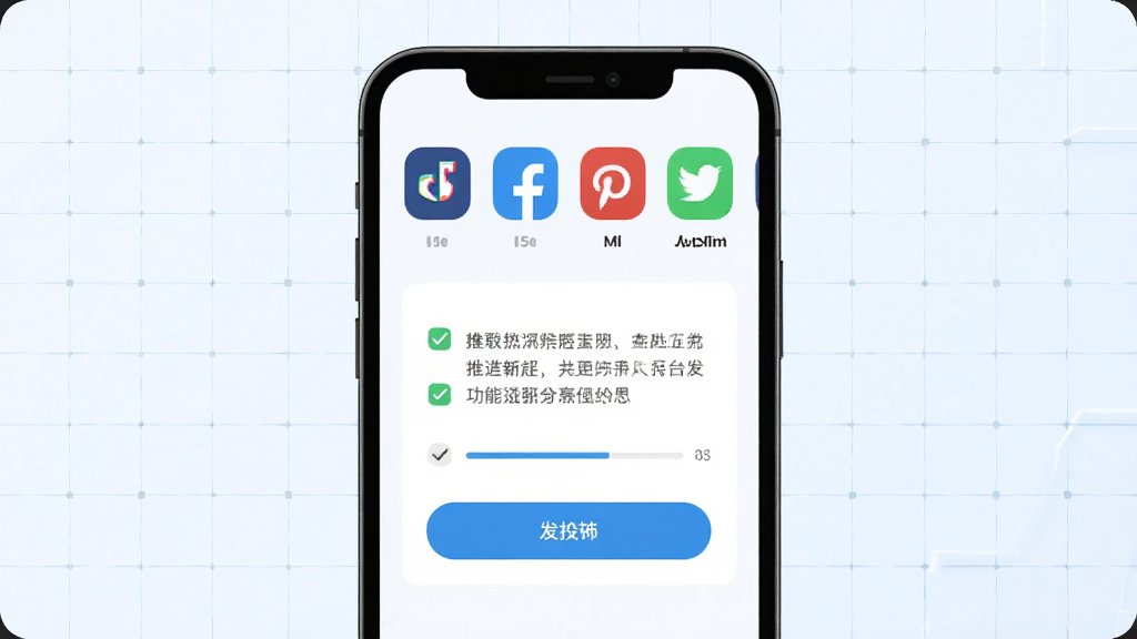 �ƺ���ƽ̨�ַ����ܽ��棬�������ֻ���Ļ��ʾ����罻ƽ̨ͼ�����У�һ����������ͬʱ���ͣ�����Ϊ�Ƽ���ǳɫ���񣬷���ƽ����ϸ�ڰ�����ѡ״̬��������ť�������ʾ�������������ɾ����޶���Ԫ��