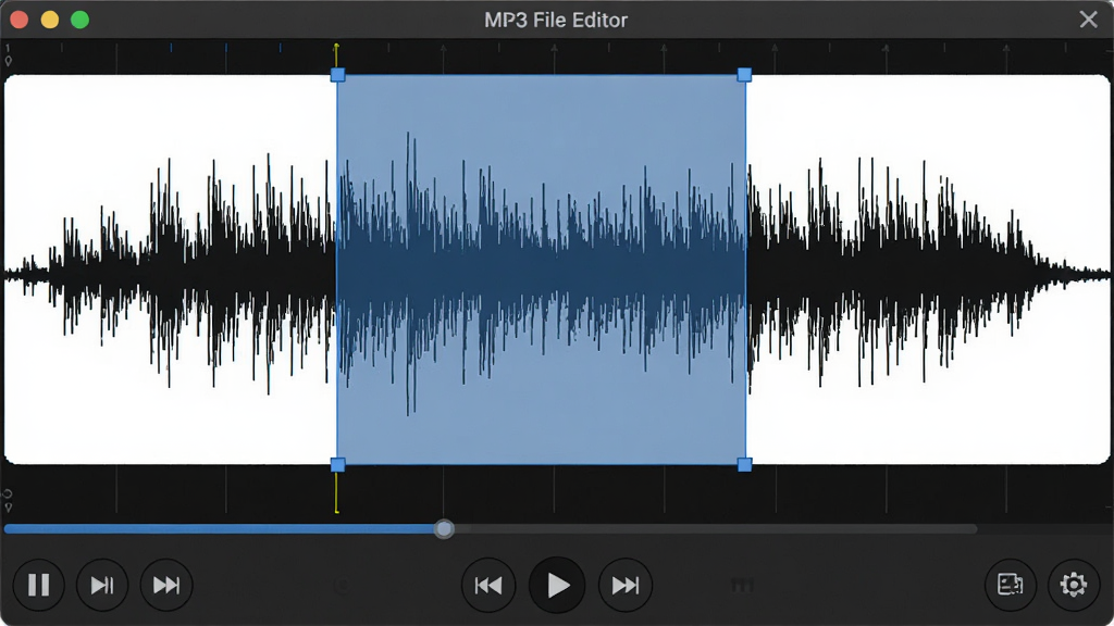 MP3 File Editor ��Ƶ���μ��������ͼ����������ʾ�Ŵ����Ƶ����ͼ������ɫѡ��������ǣ��·��в��ſ��ư�ť�����רҵ��࣬���ʸɾ����޶���Ԫ��