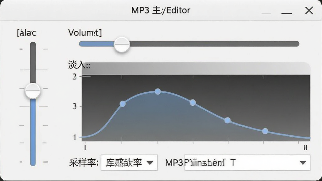 MP3 File Editor ��Ч��������ͼ����������ʾ�������顢���뵭������ͼ�������������˵��ȿؼ��������ˬ���ţ����ʸɾ����޶���Ԫ��