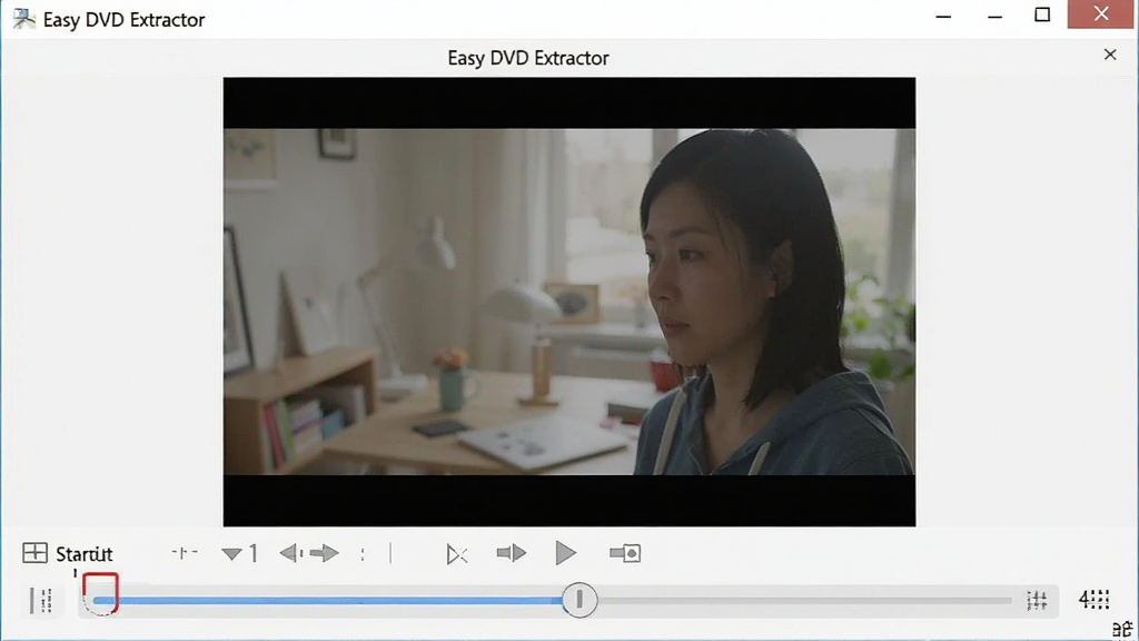 Easy DVD Extractor ��ƵԤ����Ƭ�ν�ȡ���棬��������ʾ��Ƶ���Ŵ��ں�ʱ���Ử�飬�û����ڱ����ʼ��ͽ����㣬��������ˬ���ţ������������޶���Ԫ��