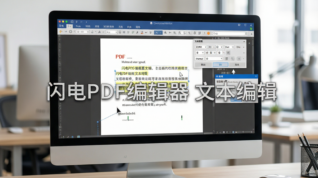 һ����������չʾͼ����������Ϊ������Ļ�����ڱ༭��PDF�ĵ������ֲ���ȫ���༭��ͼ���Ű���ͻ�����ֱ�ѡ�еĸ���״̬�����Ϊ��ʵ�칫����дʵ�磬ϸ�ڰ��������˸���������Ը�����塢�滻�Ի��򣬻����б�ע���֡�����PDF�༭�� �ı��༭������������������ɾ����޶���Ԫ��