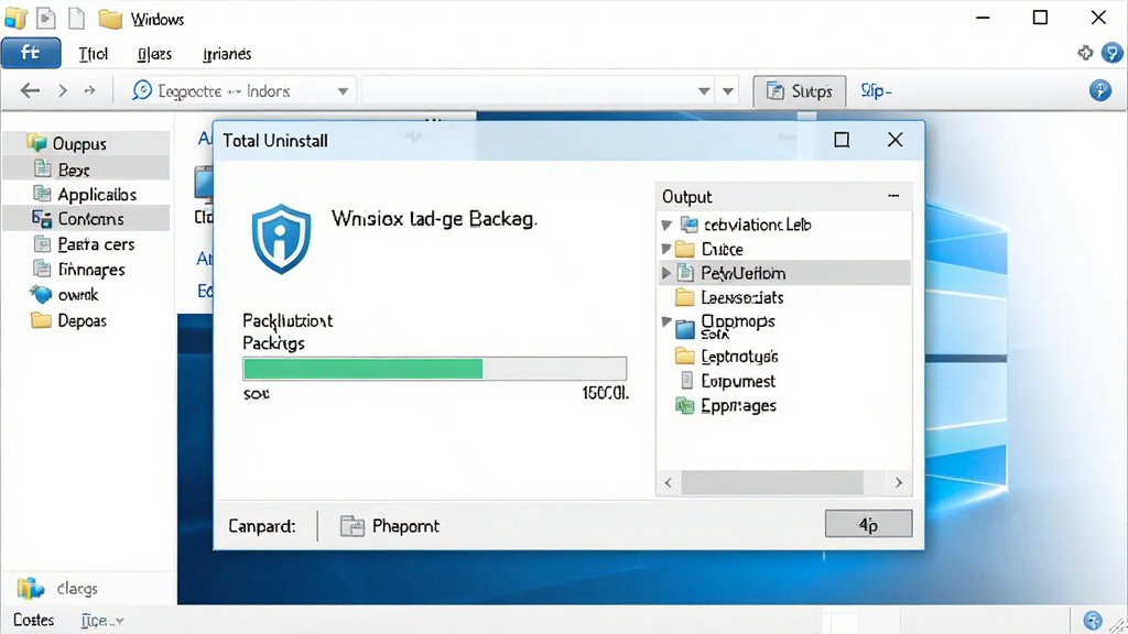 Total Uninstall ��Я���������ܽ���չʾ���������������ڽ�ĳ��Ӧ�ó�����Ϊ��Я�汾��������ʾ�����������������ļ��нṹ�������Ǽ��� Windows ��Դ���������ڣ���������ˬ���죬��ɫ�԰�ɫ��ǳ��ɫΪ����ϸ�ھ��£����ʸ��壬�޶���װ��Ԫ��