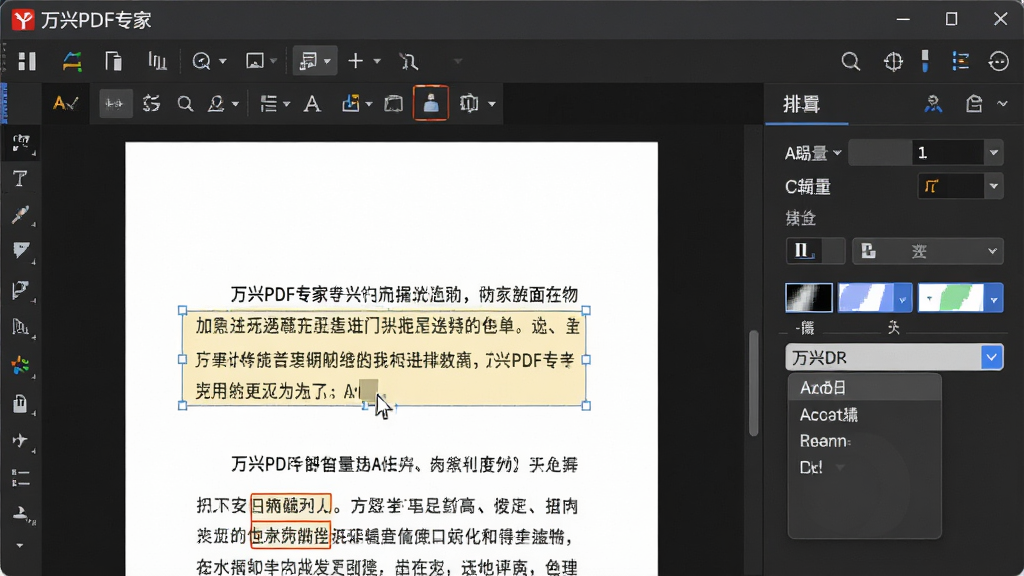 ����PDFר�ұ༭���ܽ�����д������Ϊ������Ļ��PDF�ĵ����ڱ��༭��������ʾ���ֹ��ѡ�ж��䡢�Ҳ�������������������ɫ���Ű���ֹ��������ĵ������У����Ϊ��ˬ�칫�磬ϸ�ڰ���������PDFר�ҡ���ʶ���༭���������������˵������ʸ��壬�ɾ����޶���Ԫ��