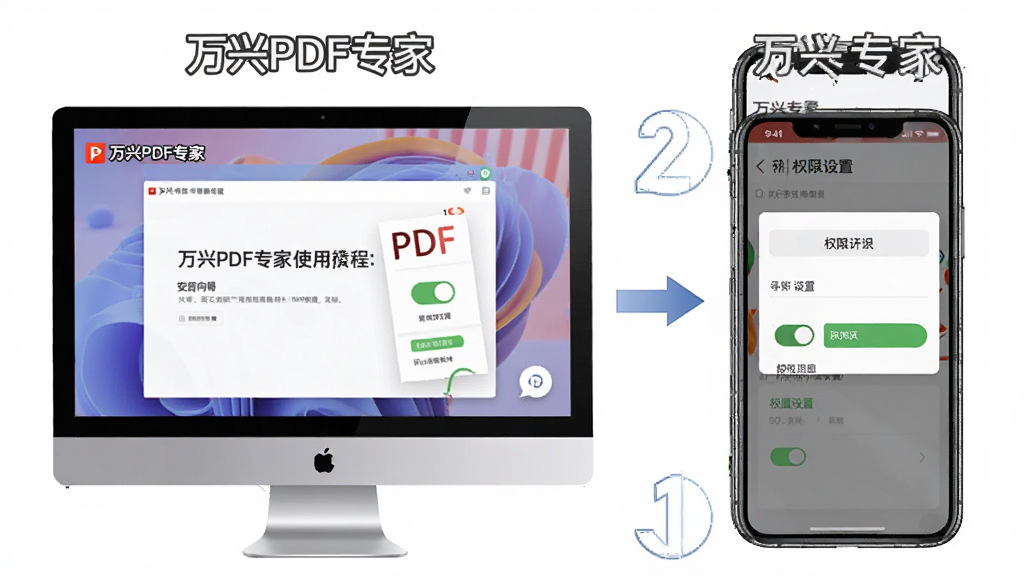 ����PDFר��ʹ�ý̳�ʾ��ͼ������Ϊ�������ֻ�˫��չʾPDF�������裬������������Ļ��ʾ��װ�򵼽��棬�Ҳ��ֻ���Ļ��ʾȨ������ҳ�棬�Ű����Ҷ��գ����Ϊ�̳�ͼ��磬ϸ�ڰ���������PDFר�ҡ���ʶ���������ֱ�ע��Ȩ�޿���ͼ�꣬���ʸ��壬�ɾ����޶���Ԫ��