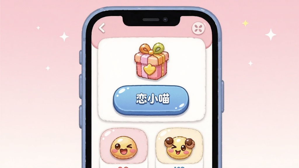 ����������һ����ͨ�����ֻ����棬��Ļ��չʾ��С���Ļ�����壬��������ͼ�ꡢͶƱ��ť�ͱ����ѡ�����Ϊǳ��ɫ���䣬���ֲ������·ֲ��Ű棬���ΪQ���ƽ�廭��ϸ����ͻ����ť���������߹⣬���ʸɾ��������޶���Ԫ��