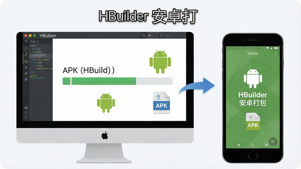 һ��չʾ HBuilder �ƴ�����ɰ�׿��װ����ʾ��ͼ�������ǵ�����Ļ��ʾ������������ֻ���Ļ��ʾ��װ��ɽ��棬����Ϊ���ҽṹ���Ű�չʾ�Ӵ��뵽 APK ��ת�����̣����Ϊ��ƽ���Ƽ��磬ϸ�ڰ�������������׿������ͼ�ꡢAPK �ļ�ͼ�꣬��������������ɾ����޶���Ԫ�أ�ͼƬ��������ʾ��HBuilder ��׿�����