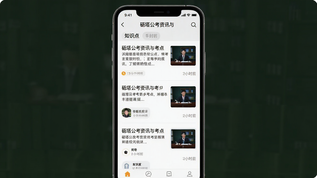 һ��չʾ����������Ѷ�뿼�㾫�������ͼƬ������Ϊ�ֻ���Ļ������Ϊ�����б���֪ʶ�㿨Ƭ���Ű���������Ϊ��Ѷ�Ķ���APP���ϸ�ڰ����������֡�����ͼ��ʱ���ǩ�����ʸ��壬�ɾ����޶���Ԫ��