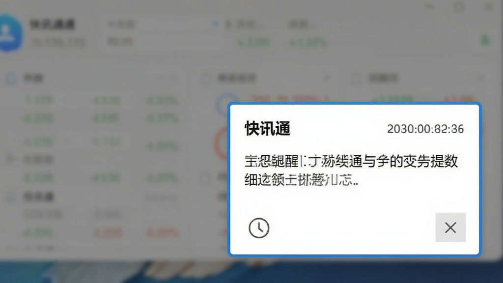 ����Ϊ��Ѷͨ���浯�����ѽ��棬����Ϊ��Ļ���½ǵ���С���ڣ��Ű���ʾ���⡰��Ѷͨ����һ���ƾ���ѶժҪ�����Ϊ������Ƭʽ��ƣ�ϸ�ڰ�����ɫ�߿򡢰�ɫ�ס�ʱ����͹رհ�ť�������������ɾ����޶���Ԫ��