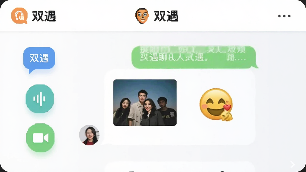 ˫��������棬չʾ���֡���������Ƶͨ��ͼ�꣬���������а���ͼƬ�ͱ��飬������ʾ˫��Logo������Ϊǳɫ������࣬ϸ�����������ʸɾ��޶���Ԫ��