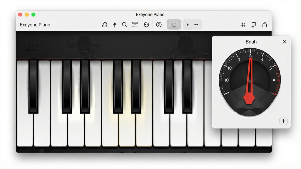 һ��չʾExeyone Piano����������������ܵ�ͼƬ�������������������������Ľ�������壬���ֲ��������ټ����������������Ҳ���������Ƶ��Ű棬���Ϊ��ˬ��Լ���ִ��������ϸ�ڰ����ڶ��Ľ�����ָ�롢�����Ŀ̶ȡ��ټ��ϵĹ�ӰЧ�������ʸ��壬����ɾ����޶���Ԫ��