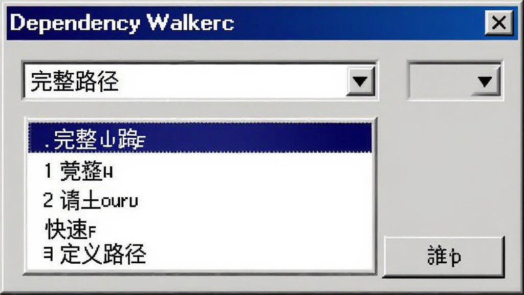 һ��Dependency Walker�������ò˵��Ľ����ͼ�������������˵�չʾ��
