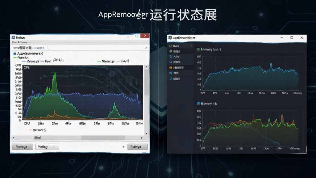 AppRemover ��������״̬չʾ������Ϊ�������������ͼ�����������沢�ţ��������ҶԱȣ��Ű��࣬�������Ƽ���ϸ�ڰ��� CPU ���ڴ�ռ�����ߣ����ʸ��壬�ɾ��޶���Ԫ��