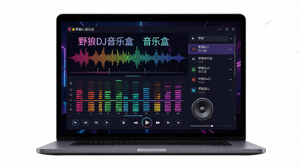 ������һ̨�򿪵ıʼǱ����ԣ���Ļ����ʾ��Ұ��DJ���ֺ��������棬�������ж��е���Ƶ���κͲ����б�������Ϊ����������д���У��Ű�Ϊ�������չʾ�����Ϊ�޺�������˰�ɫ����ϸ�ڰ����������ơ�Ұ��DJ���ֺС���������ɫ�������������ص�������ͼ�꣬����Ϊ����4K���ɾ����޶���Ԫ��