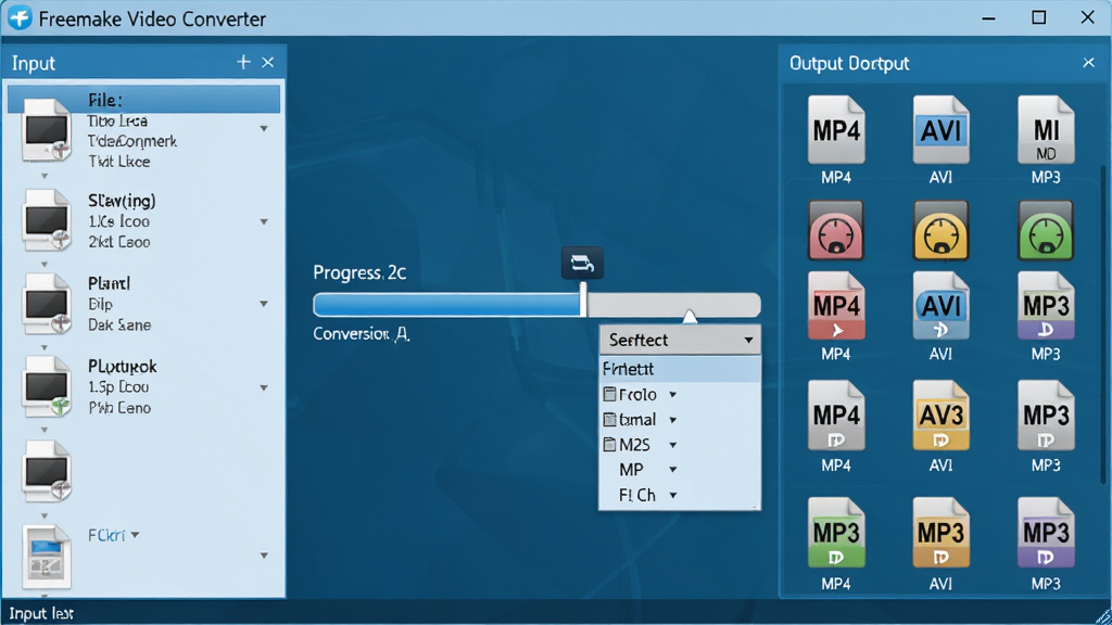 һ��չʾ Freemake Video Converter ��ʽת�����ܵ�ʾ��ͼ���������������������ת�����������ʽѡ�������˵����������Ϊ�����ļ��б����Ҳ�Ϊ�����ʽͼ�����У��Ű�������ҷ���ʽ�����Ϊ���ĿƼ�������ϸ���ϰ������ָ�ʽͼ���� MP4��AVI��MP3 �ȣ������������ɾ��޶���Ԫ�ء�