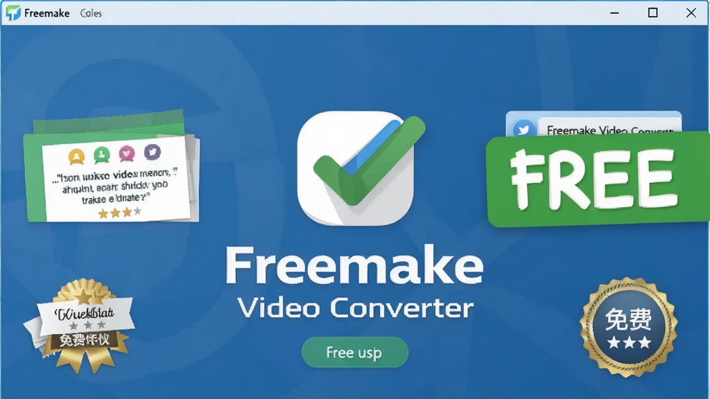 һ��չʾ Freemake Video Converter ���ʹ�����Ե�����ͼ����������������������һ����Ŀ����ѱ�ǩ����������Ϊ���� Logo ����ɫ�Թ�ͼ�꣬��Χ�������û���������ѻ��£��Ű���þ��жԳ�ʽ�����Ϊ���¼�Լ�Ļ��������ϸ����ͻ����ɫ��ѱ�ʶ���������ƣ������������ɾ��޶���Ԫ�ء�