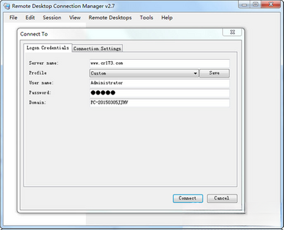 Զ���������ӹ�����(Remote Desktop Connection Manager)��ͼ0