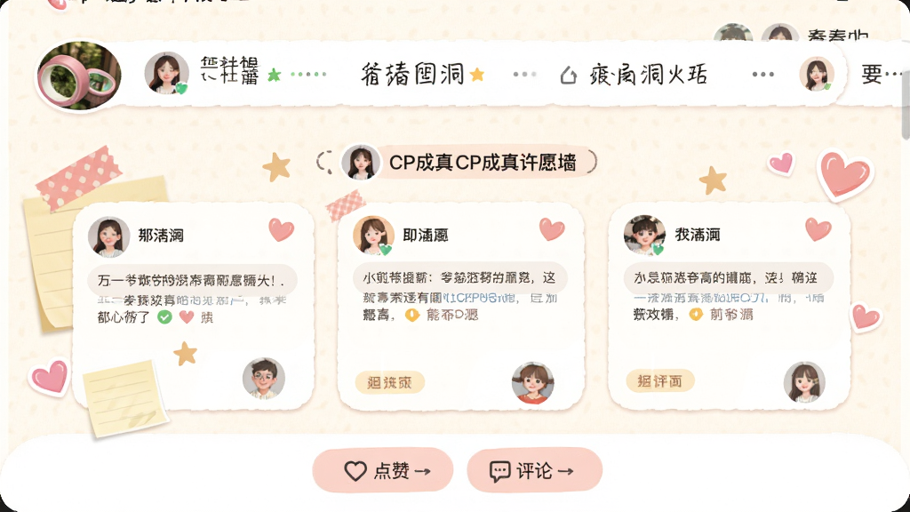 ��������Ϊү���ഺ�������������������棬����Ϊ�����������Թ��������в�ΪCP������Ըǽչʾ�û����Կ�Ƭ���ײ�Ϊ���������۰�ť���Ű���ܰ�����Ϊ�ഺ���˷磬ϸ�ڰ�����ǩֽ��������ֽ�����ķ��š��û�ͷ�񡣻����������ɾ����޶���Ԫ�ء�
