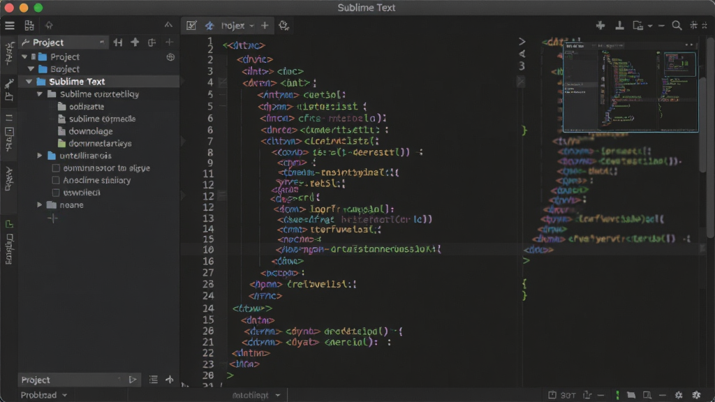 һ��չʾ Sublime Text ��������ĸ���ͼƬ��������������ɫ����Ĵ���༭���ڣ����������ʾ��Ŀ�ļ����ṹ���������������ʾ�Ų�ɫ�� HTML �� CSS ���룬���Ͻ�������ͼԤ�������岼�ּ��רҵ������ִ��Ƽ��У�ϸ���������������ʸɾ��޶���Ԫ�أ��ʺ���Ϊ��������վ��Ԥ��ͼ��