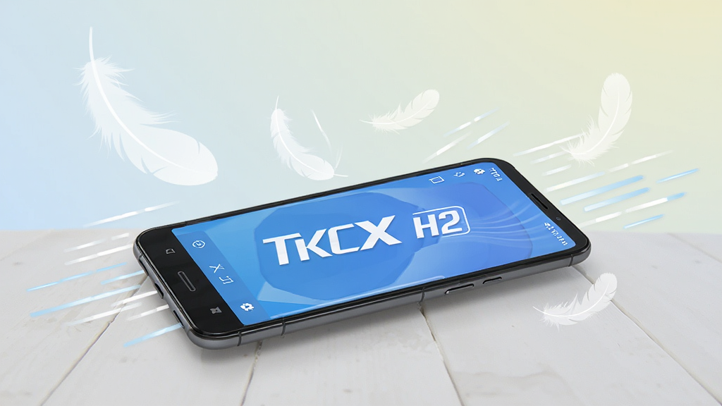 һ����׿�ֻ����������ϣ���Ļ��ʾ TKCX H2 Ӧ�������������У��ֻ���Χ����������������ë���ٶ�����������Ϊǳɫ���䣬��������£�����ɾ���ͻ���������ơ�TKCX H2���������������޶���Ԫ��