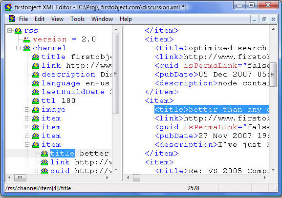 FirstObject XML Editor �������� ��׿��