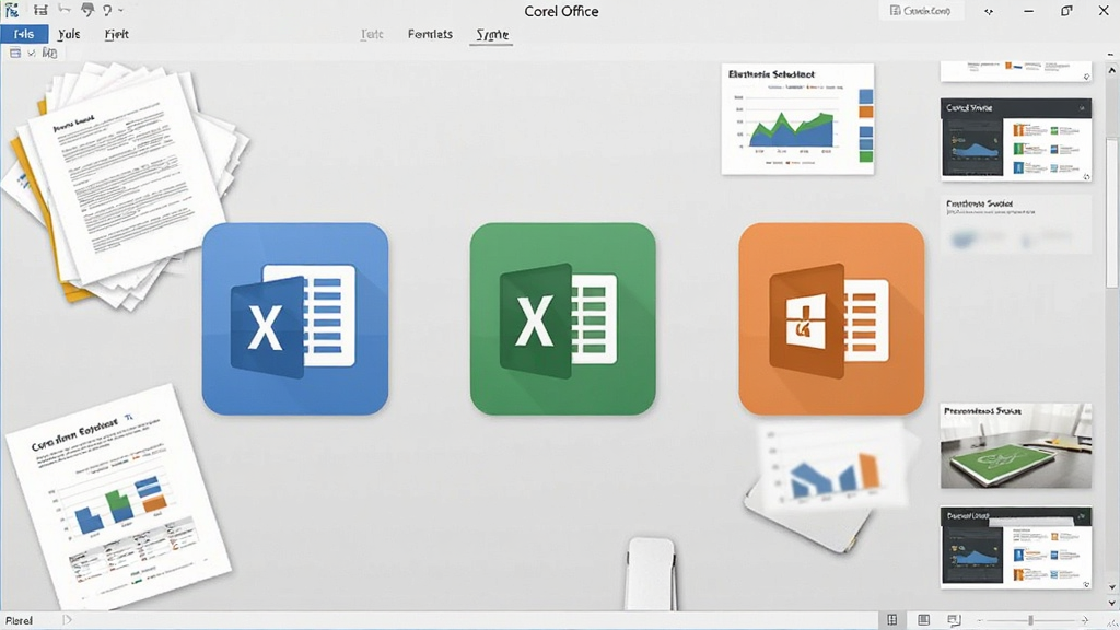 Corel Office ����������չʾ���������������ִ��������ӱ�����ʾ�ĸ�����ģ���ͼ�����У�����Ϊ����ǳ��ɫ�칫���棬��������Լ��ϸ�ڰ����ĵ�ֽ�š�ͼ�����õ�Ƭ����ͼ�����������ɾ��޶���Ԫ��