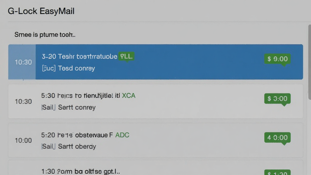 һ��չʾ G-Lock EasyMail ��ʱ������н����ͼƬ����������ʾ�������������ʱ������ÿ���������״̬��ǩ������Ϊǳ��ɫ�����Ϊ���������壬���ʸɾ����޶���Ԫ��