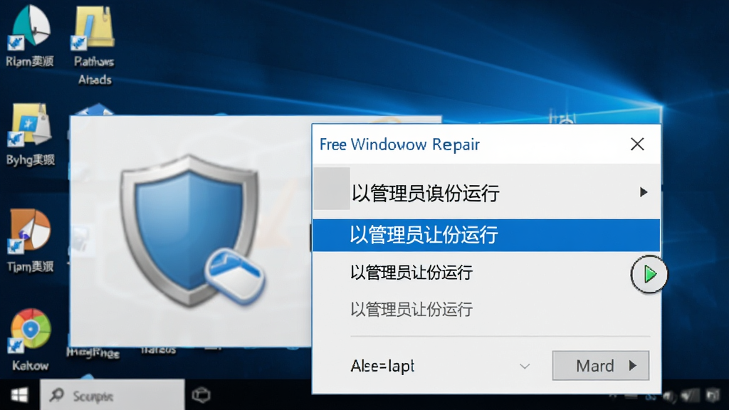 һ��չʾ Free Window Registry Repair ������Windows 10ϵͳ���Թ���Ա�������е�ʾ��ͼ������Ϊ����Ҽ��˵�������ͼ�꣬����Ϊ���汳���ϵ��Ҽ��˵���д���Ű�ͻ�����Թ���Ա�������С�ѡ����ΪWindowsϵͳ������ͼ���ϸ�ڰ�������ͼ�ꡢ�˵�����������ͼ�꣬���ʸ��壬����ɾ����޶���Ԫ�أ�ͼƬ����������Ϊ���Թ���Ա�������С�