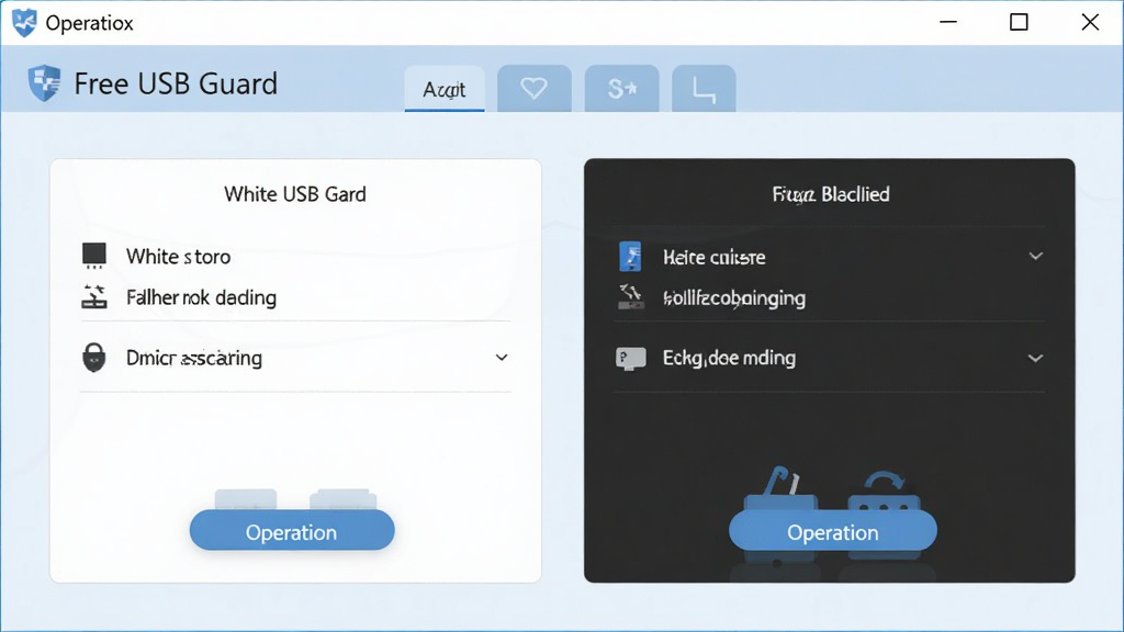 Free USB Guard �������ý��棬չʾ�����������������ѡ������а���