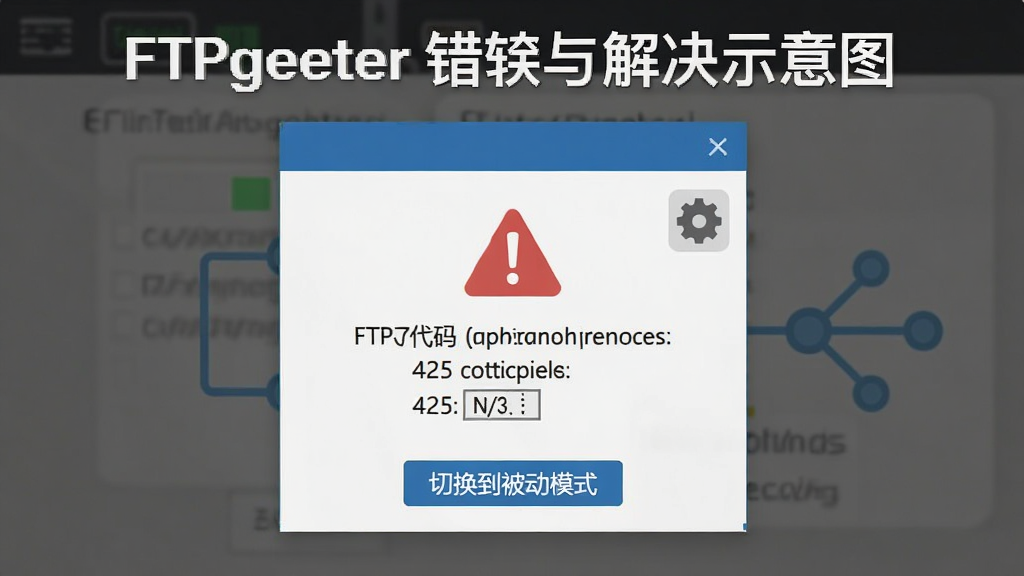 FTPgetter ������ʾ����ʾ��ͼ������Ϊ���������������棬����������ʾ��ɫ����ͼ�������������֣��·��С��л�������ģʽ����ť���Ű��࣬���Ϊ��ƽ����ƣ�ϸ�ڰ���������롰425�������ó���ͼ�ꡢ��������ʾ���ߣ���������������ɾ����޶���Ԫ��