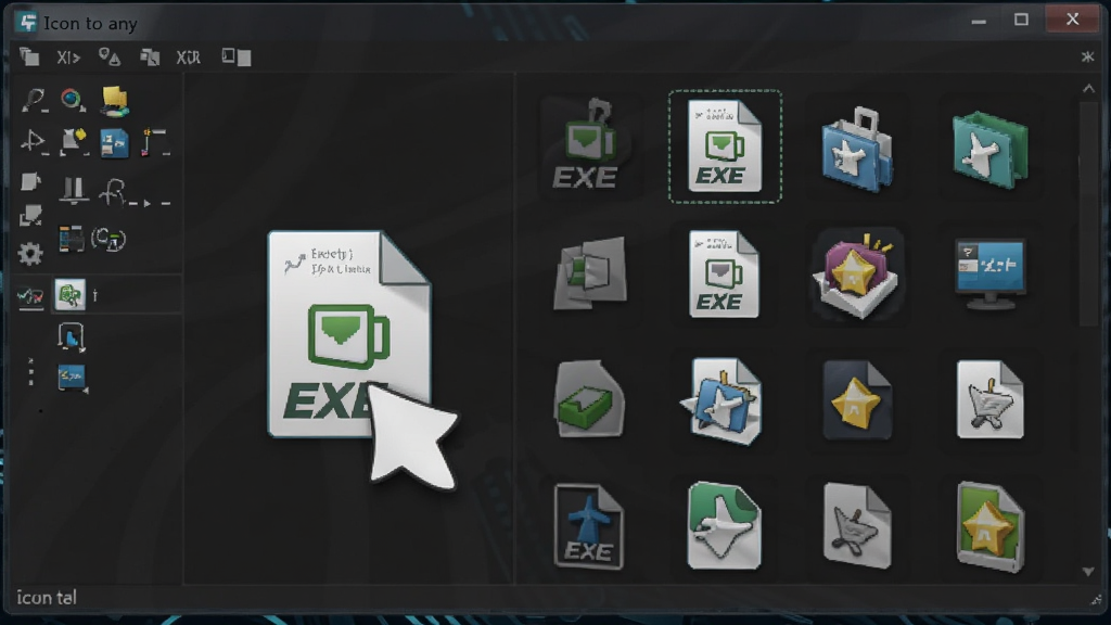 һ��չʾ Icon to any ����ͼ����ȡ���ܵ�ͼƬ����������ʾһ��EXE�ļ��������������ڣ��Ҳ�չʾ��ȡ���Ķ��ͼ������ͼ������Ϊ��ɫ�Ƽ����ϸ�����������ʸɾ����޶���Ԫ��