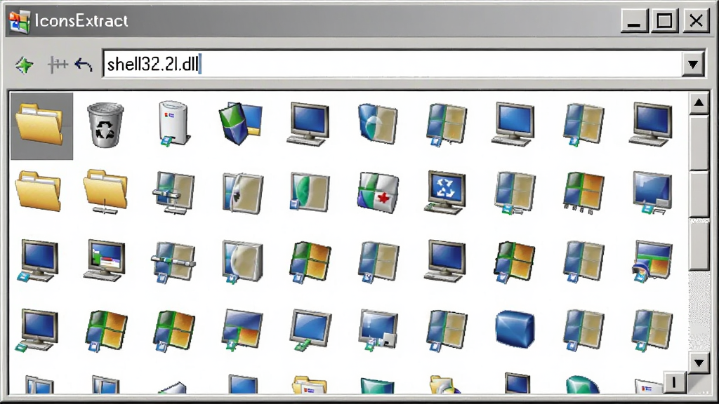 һ��չʾ IconsExtract ��ϵͳ����ȡͼ���ʾ��ͼ������������·�������� shell32.dll���·��б����ִ��� Windows ����ͼ�����ļ��С�����վ���ҵĵ��ԣ����Ϊϵͳ�����磬ϸ�ڰ���·�������ͼ�����񡢹������������������ɾ����޶���Ԫ��