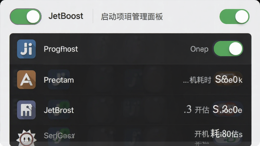 JetBoost �����������壬����Ϊ���ذ�ť������б����������Ϊ����ͼ�������ƣ��Ҳ�Ϊ����״̬���أ�����Լ����ϸ�ڰ���������ʱԤ����ֵ�������������ɾ����޶���Ԫ��