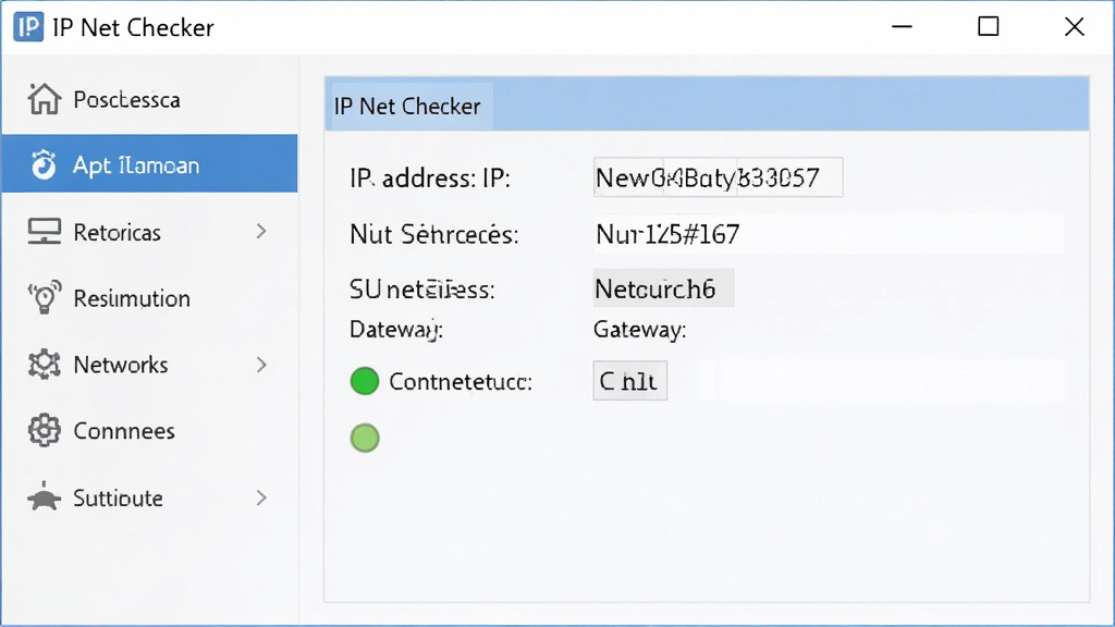 һ�Ÿɾ������������ͼ���ͼƬ������������ IP Net Checker ���������ڣ���������ʾ����IP��ַ���������롢Ĭ�������Լ�������ͨ״ָ̬ʾ�ƣ����ڲ��ּ�࣬���Ϊ���ܵ��������Ҳ�Ϊ�����������壬�������ǳɫ��������ɫ���ɫΪ��ɫ�����������������ɶ�������ɾ����࣬�޶���װ��Ԫ�أ����ʸ��壬�ʺ���������վչʾʹ��