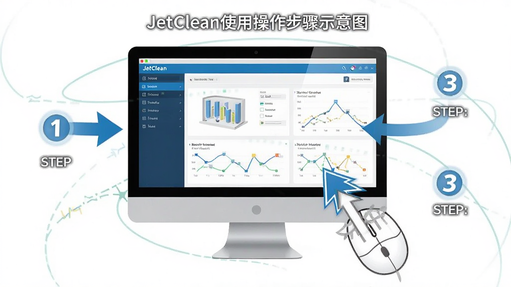 JetCleanʹ�ò�������ʾ��ͼ������Ϊ������Ļ��ʾ�������������������������Ϊ����չʾ���Ű��࣬���Ϊ�̳�ͼ��磬ϸ�ڰ�������������ͷָʾ�����������������޶�������Ԫ��