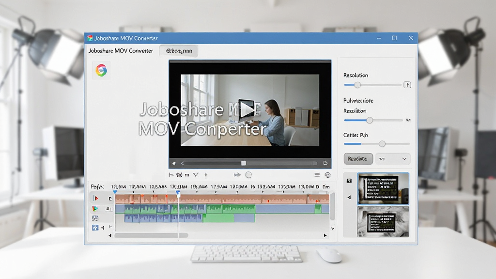 Joboshare MOV Converter ����������չʾ��Ƶ�ü���Ƭ�ν�ȡ������壬��Ļ����ʾʱ������Ԥ�����ڣ��Ա��зֱ���������ʵ��ڻ��飬����Ϊ�����Ĺ����һ���������Ϊ����չʾ�����Ϊֱ�����ã�ϸ�ڰ���ˮӡ��������Ļ���ͼ�꣬�����������ɾ����޶���Ԫ��