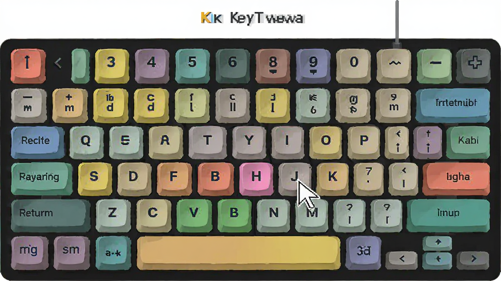 һ��չʾ KeyTweak ���ӻ����̲��ֵ�ͼƬ�������ǲ�ɫ����ʾ��ͼ������Ϊ������ü���ͼ�Σ�ÿ����λ�ò�ͬ��ɫ���֣��Ű�Ϊ�������У����Ϊ��ƽ����ƣ�ϸ�ڰ���������ǩ���������ָ����ͣ��ĳ�������ϣ������������ɾ����޶���Ԫ��