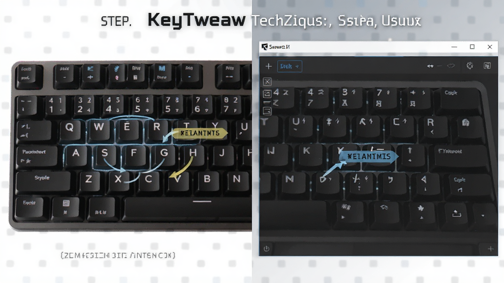 һ��չʾ KeyTweak ʹ�ü��ɵ�ͼƬ�������ǵ��Լ��������������ϣ�����Ϊ�������Ҳ��������ڣ��Ű�Ϊ���ҶԱȣ����Ϊ�Ƽ���ѧ���ϸ�ڰ���������ע�İ�������ͷָʾ�������裬�����������ɾ����޶���Ԫ��