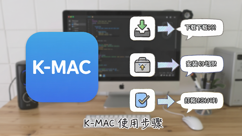 ����Ϊ���������ϵ�K-MACͼ�����������ʾ�⣬����Ϊ���ͼ�ꡢ�Ҳ�����������ͷ���Ű��࣬���Ϊ�̳̲廭�磬ϸ�ڰ������ء���װ����������������ʾ���ݣ������д����֡�K-MAC ʹ�ò��衱�������������ɾ����޶���Ԫ��