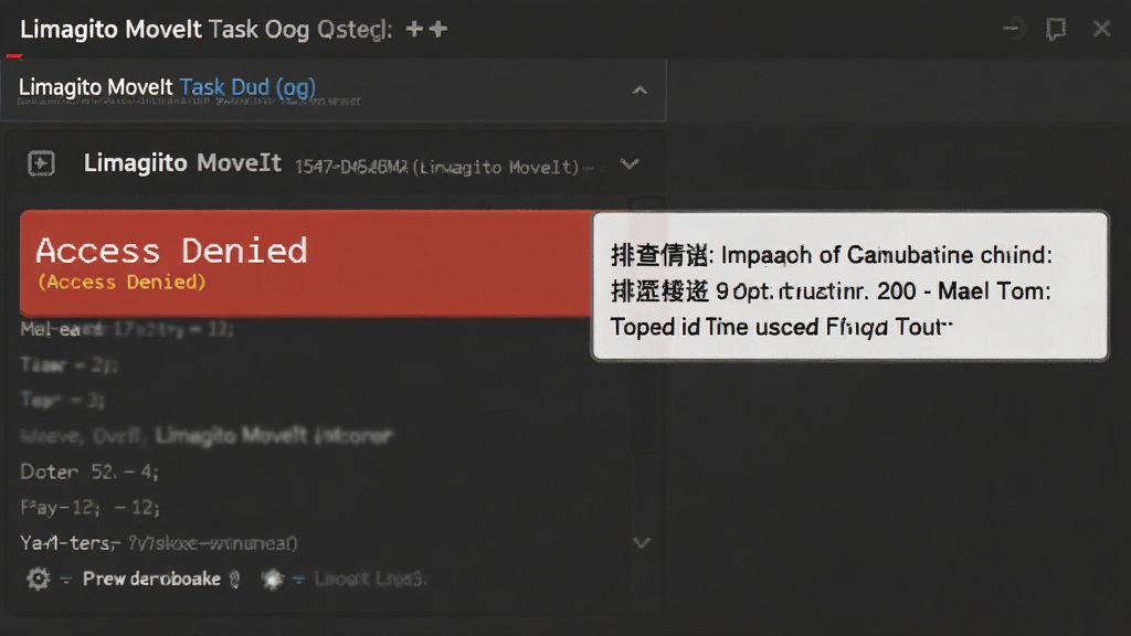 һ��չʾ Limagito MoveIt ������־�б�����Ϣ�Ľ�ͼ�������к�ɫ������ʾ��Access Denied�������Ա����Ų���ʾ���֣�������Ϊ���������ͼ�������������ɾ��޶���Ԫ��